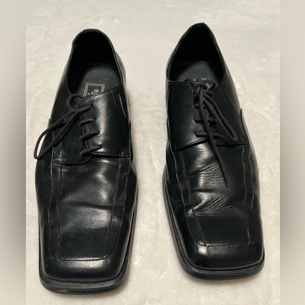 Classic Black Leather Men's Derby Shoes